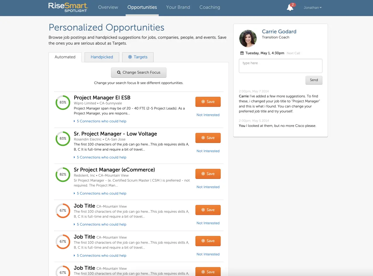 Risesmart personalized job opportunities